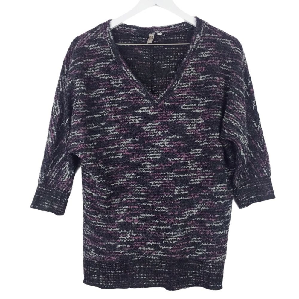 Kut From The Kloth Knit Dolman Cut Half Sleeve V Neck Sweater Women Sz S